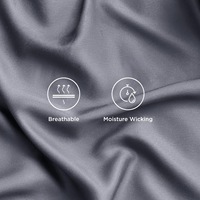 Ensemble de draps de lit en bambou de style moderne personnalisé en gros – Tailles simple, double ou très grand lit – Housse de couette et drap-housse pour un sommeil réparateur