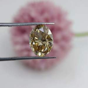 Diamante suelto de moissanita de corte ovalado de Color amarillo vivo cortado a mano de 1.0ct a 20.0ct tamaño certificado Joyería de diamantes hechos a mano sueltos - Product Image 3