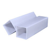 Tube carré en PC diffuseur de lumière pour abat-jour, résistant aux hautes températures, conception et extrusion sur mesure