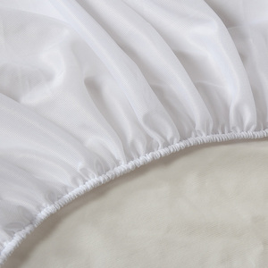 Hypoallergenic Folding Waterproof <strong>Mattress</strong> <strong>Protector</strong> 100% Polyester Knitted Fitted Bed Sheet Style - Product Image 5