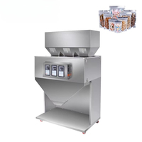 Machine de remplissage semi-automatique à trois têtes pour poudres, machine de pesage et de remplissage pour savon liquide et poudre de protéines, mini-sacs alimentaires