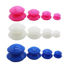 Cangkir pijat hisap vakum karet, Set terapi kaca bekam silikon wajah - Product Image 1