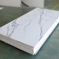 Tablero UV Moderno de Alto Brillo, PVC Laminado con Diseño Floral para Interiores, para Sala de Estar