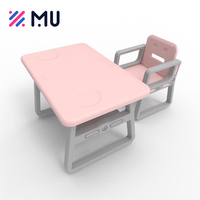 Meubles pour enfants en plastique Table pour enfants avec chaises Tables et chaises d'école pour enfants