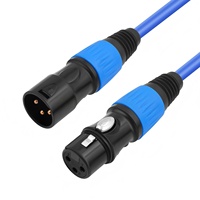 Câble XLR blindé équilibré avec gaine en PVC - mâle/femelle, trois conducteurs pour consoles de mixage et microphones, câble DMX