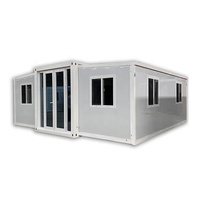 Maisons miniatures préfabriquées pliables et extensibles, conteneurs, maisons minuscules, 2 chambres