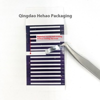 Étiquettes adhésives bronzées pour base de cils, étiquettes en papier d'aluminium pour emballage de cils