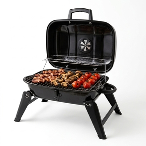 <span class=keywords><strong>Barbecue</strong></span> au <span class=keywords><strong>charbon</strong></span> <span class=keywords><strong>de</strong></span> <span class=keywords><strong>bois</strong></span> portable <span class=keywords><strong>de</strong></span> style <span class=keywords><strong>valise</strong></span> avec couvercle pour le camping, les aventures et la pêche - Product Image 1