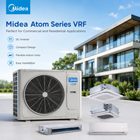 Système de climatisation Midea Atom Mini VRF à pompe à chaleur DC Inverter 12K-68K BTU pour résidentiel et usage commercial léger
