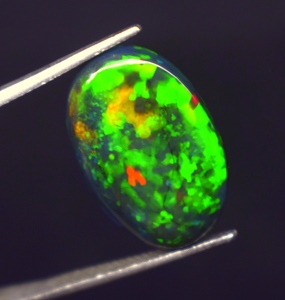 Opale d'Éthiopie naturelle cabochon, multicolore, pierre précieuse en vrac pour la fabrication de bijoux, 5,6 CT, 20,5x13,9x4,1 mm - Product Image 4