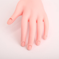Outils de formation des ongles faux ongles modèle de main en silicone exercices de formation des doigts pliables la main gauche peut coller des morceaux d'ongles