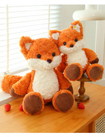 Peluche renard mignon et moelleux, jouet en peluche doux, poupée en peluche avec rembourrage en coton PP, nouveau design personnalisé, cadeau d'anniversaire