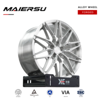 Jantes de voiture en alliage forgé brossé argenté, concaves profondes, 2 pièces, sur mesure, 18, 19, 20, 21, 22 pouces pour BMW E46 E90 E36 370Z 350Z