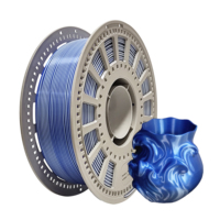 Filament PLA Soie Bicolore OEM Usine 1.75mm 1kg, Impression 3D Double Teinte, Lisse Brillant Sans Filamentisation, Haute Précision