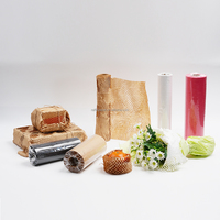 Rouleau de papier tissu nid d'abeille écologique, papier kraft biodégradable pour emballage cadeau, bouquet, décoration