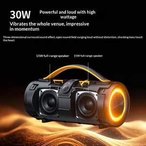 Nouveau haut-parleur sans fil 5.3 de 30W, portable, étanche, en tissu, pour extérieur, avec basses super puissantes et éclairage RGB, audio gaming - Product Image 5