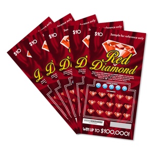 Carte de loterie à livraison rapide, impression numérique, couche holographique pour tirages au sort, billet de loterie à gratter - Product Image 1