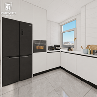 Meubles de cuisine pliables en acier inoxydable, durables, imperméables, prêts à assembler, de luxe pour l'extérieur, avec un design moderne