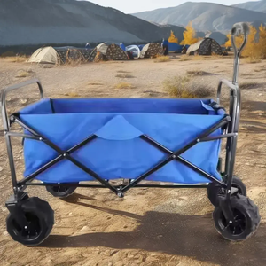 รถเข็นล้อเดียวแบบพับได้ทำจากเหล็กสี่ล้อทรงน้ำเต้ารถเข็นมีโครงสร้างแข็งแรงสำหรับใช้ในการช็อปปิ้ง - Product Image 3