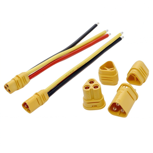 สายไฟแบบกำหนดเองสำหรับแบตเตอรี่ลิเธียม RC Connector 3 เฟส รุ่น MT30-M MT30-F แบบ 3 แกน ตัวผู้ ตัวเมีย 15A 14AWG 16AWG สำหรับรีโมท ESC - Product Image 1