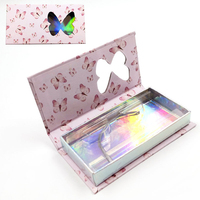 Boîte d'emballage de cils en forme de papillon 3D, accessoires de vision naturels, emballage de cils en papier, boîtes cadeaux