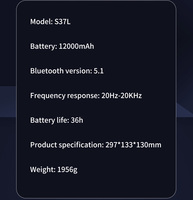 Haut-parleur sans fil innovant S37L3, puissance 40W, batterie 12000mAh, pour karaoké et diffusion en direct, motif Ciel urbain