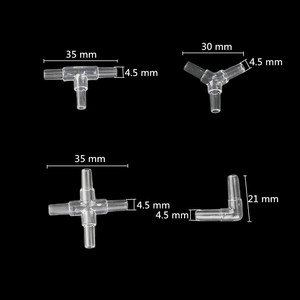 4.5mm Akvaryum Hava Hortumu Konektörü T/Y/Cross/L Tipi Plastik Eşit Çaplı Bağlantı Parçası Balık Tankı Hava Pompası Aksesuarları - Product Image 2
