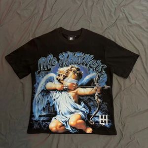 T-shirt homme sans MOQ, manches courtes, col rond, coton, imprimé vintage, streetwear - Product Image 1