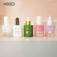 30ml 50ml 100ml Bouteille vide à pompe pour crème d'emballages cosmétiques Bouteille rechargeable en verre pour soins de la peau