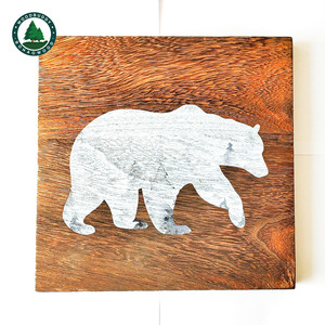 Panel de Madera Decorativo con Diseño de Ciervo Woodbuddy, 12x12 Pulgadas, Decoración Rústica para el Hogar, Fondo para Sala de Estar o Sofá - Product Image 3