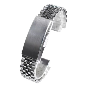 Bracelet de montre Jubilé en acier inoxydable massif 316L léger de 22 mm avec fermoir déployant et maillons solides, personnalisable avec logo OEM - Product Image 6