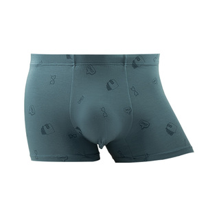 <b>Men</b> <b>Bamboo</b> Fiber <b>Boxers</b> Briefs 10A Anti Bacterial Mid Rise Printed Knitted Fabric - Product Image 5