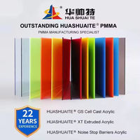 Panneau acrylique coloré PMMA de 2 mm à 50 mm pour découpe laser, prix usine HUASHUAITE, haute luminosité