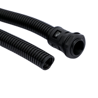 Gaine de câblage flexible en plastique ondulé noir AD10, 50M/100M, pour câblage de jardin, vente directe usine