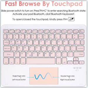 Étui en cuir pour tablette <span class=keywords><strong>iPad</strong></span> <span class=keywords><strong>Air</strong></span> avec support pour stylet et clavier, étui à rabat en PU - Product Image 3