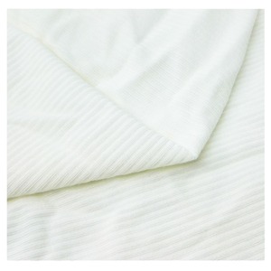 Tissu côtelé modal 2x2 50S, matière tricotée élastique à rayures pour t-shirts et hauts basiques pour femmes - Product Image 2