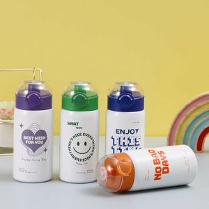Cute Design Portable Tumbler With Lid Round Plastic Water Bottle For Travel All People Vacuum Flask - Product Image 1