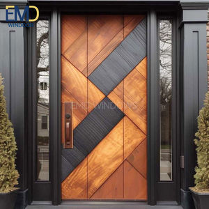 Portes d'entrée extérieures en aluminium pour la maison avec arche - Product Image 3