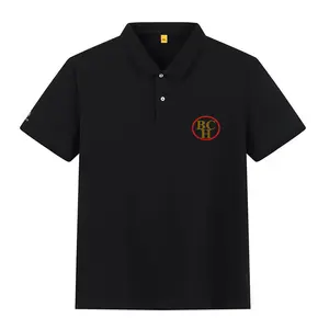 OEM卸売高品質カスタム刺繍ロゴカラーコントラストゴルフTシャツコットン半袖メンズポロシャツ