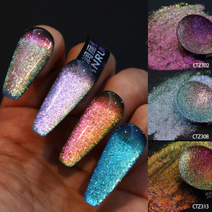 Color Shift Mermaid Chrome Effect Pigment Rainbow Aurora Nails Óxido de <span class=keywords><strong>hierro</strong></span> sintético para recubrimiento - Product Image 2