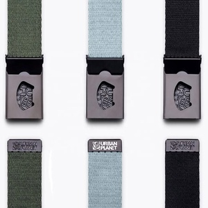 Custom Elastische Geweven Riem Verstelbare Lichtmetalen Gesp Casual Golfuitrusting Met Bedrukt Nylon Materiaal - Product Image 3