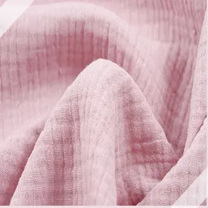 <span class=keywords><strong>Tessuto</strong></span> Mussola Increspato 100% <span class=keywords><strong>Cotone</strong></span> a 2 Strati di Alta Qualità per Pigiami da Bambina, Camicie, Artigianato - Ecologico, Doppia Faccia, per Neonati - Product Image 1