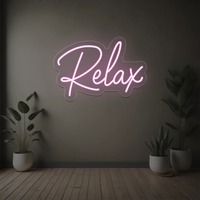 Enseigne néon personnalisée Relax pour dropshipping – Lettres, chiffres et alphabet pour porte de maison, chambre, décoration de fête, Halloween, pour vendeurs Etsy