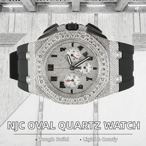 Reloj de Cuarzo Ovalado Clásico para Mujer NJC, Acero Inoxidable, Ligero, Colorido, Elegante, de Lujo, Retro, con Esfera Coreana - Product Image 2