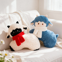 Boneka Domba Lucu Mie Mie Scarf, Mainan Boneka Bantal Panjang, Boneka Penenang Tidur Anak, Hadiah Pertemuan Tahunan