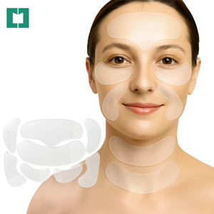 Patchs anti-rides réutilisables en silicone de qualité médicale non absorbants, autocollants de beauté anti-âge pour le visage à haute élasticité - Product Image 1