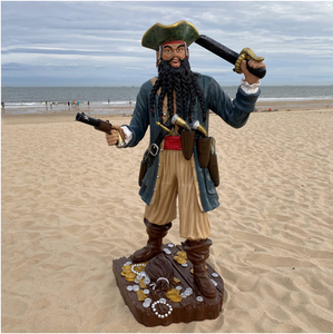 Scultura all'aperto decorazione scultura in fibra di vetro pirati della statua Jack personaggio caraibico - Product Image 4