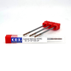R3 * 100 ODM OEM độ chính xác cao CNC phay công cụ Chất lượng cao Vonfram cacbua 2 Sáo bóng mũi endmill hrc55/hrc65 tin lớp phủ - Product Image 4