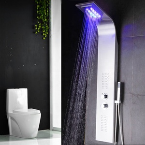 Hot Sale Modern Hydromassage Stainless Steel Led <strong>Shower</strong> Panel With <strong>Lights</strong> - Product Image 1