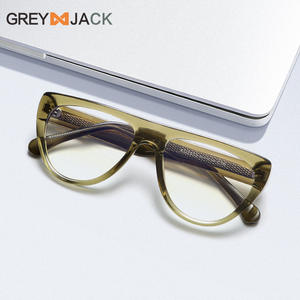 Monturas de Gafas con Forma de Corazón Gris Jack de 54 mm, Unisex, Protección Contra Luz Azul, Lentes Planas, Montura Completa, Anti Luz Azul - Product Image 5